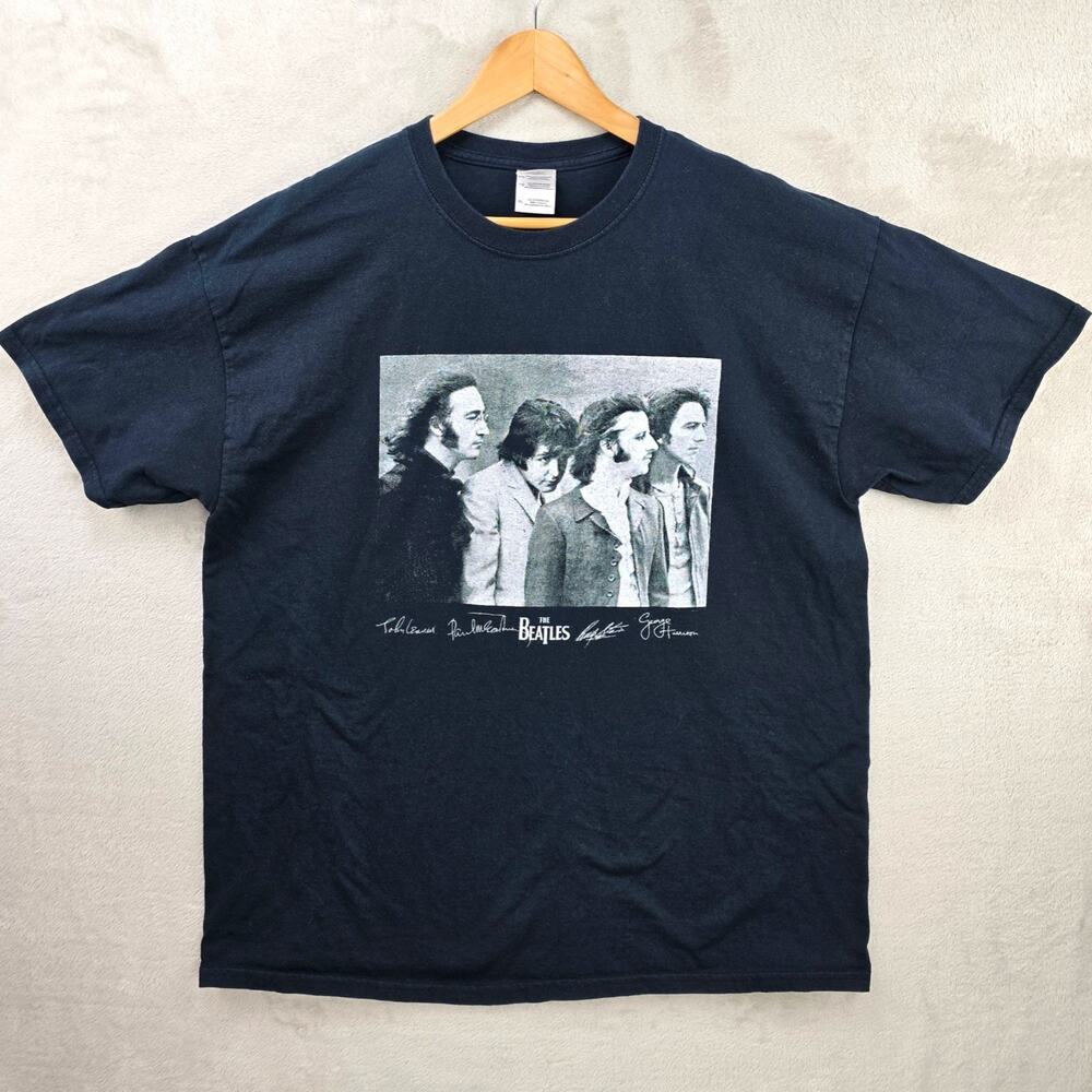 Vintage The Beatles Shirt XL Paul John‎ Lennon George Ringo Band Tee Y2K